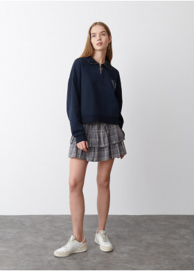 SUDADERA CREMALLERA BORDADO