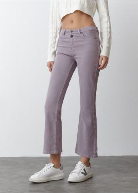 PANTALON FLARE CROPPED BOTONES