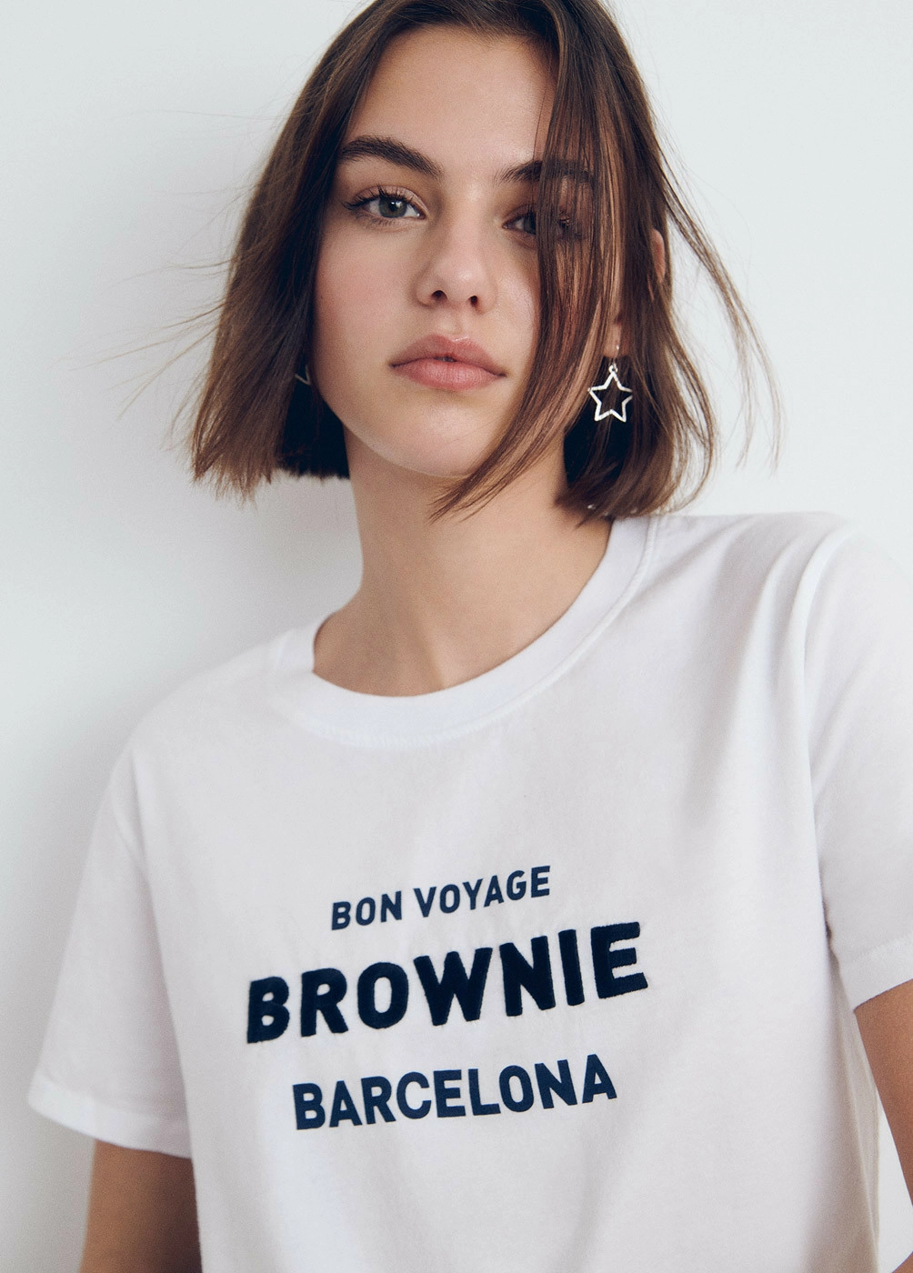 Camiseta manga corta bordado barcelona