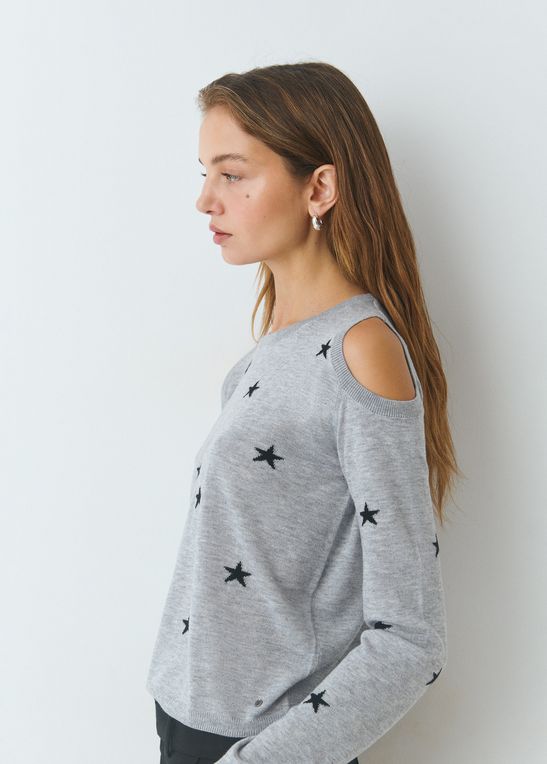 Jersey hombros descubiertos estrellas BROWNIE