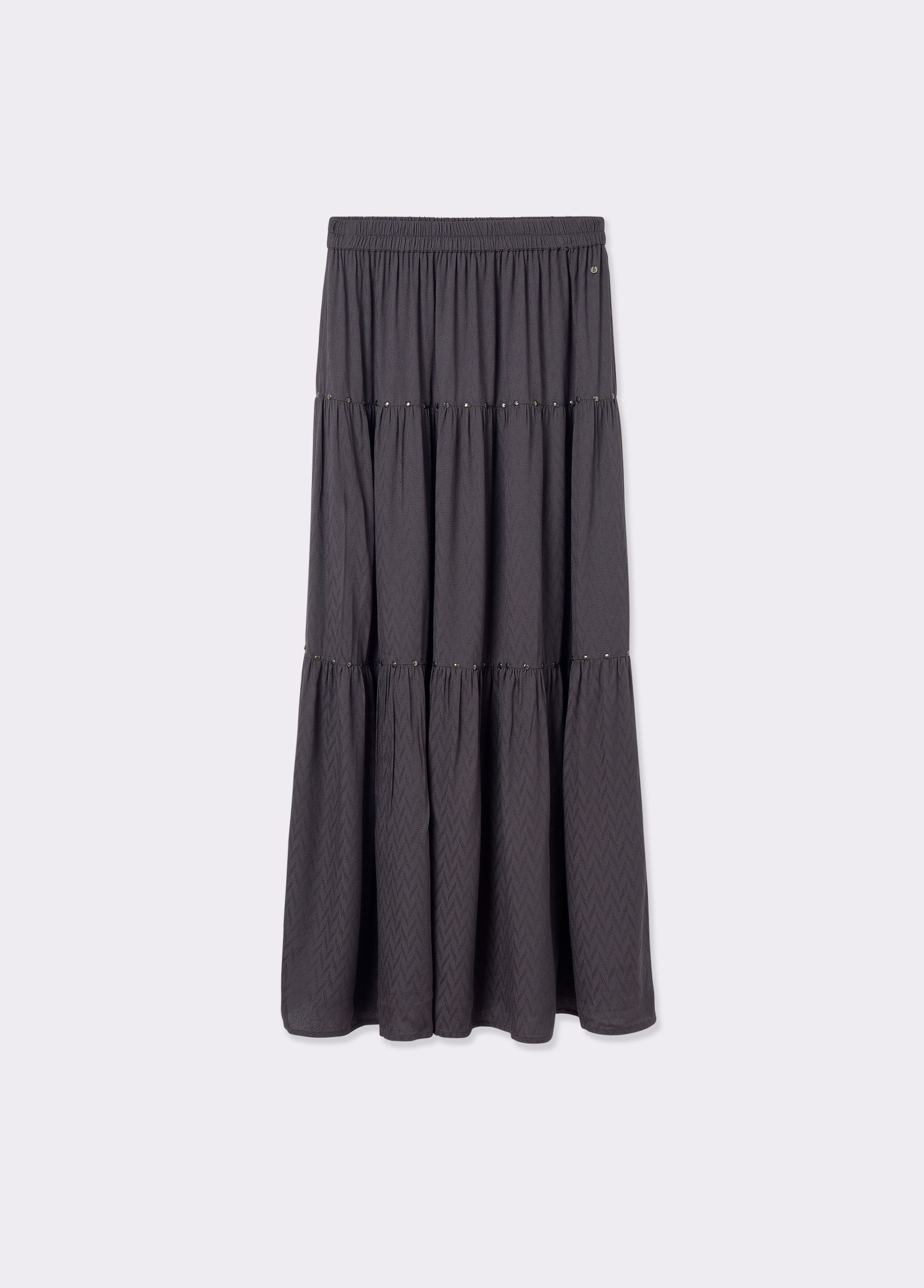 Long studs detail skirt