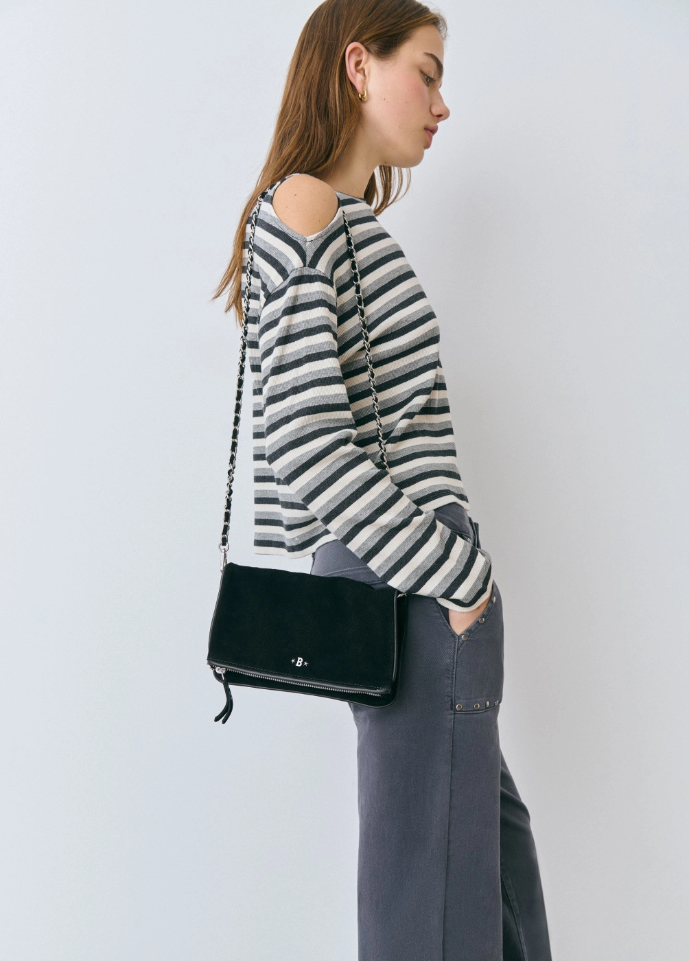 Bolso piel solapa liso