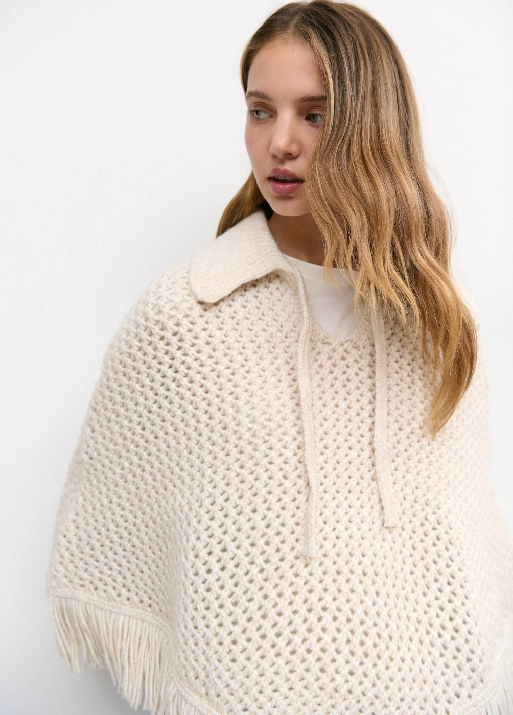 Poncho flecos
