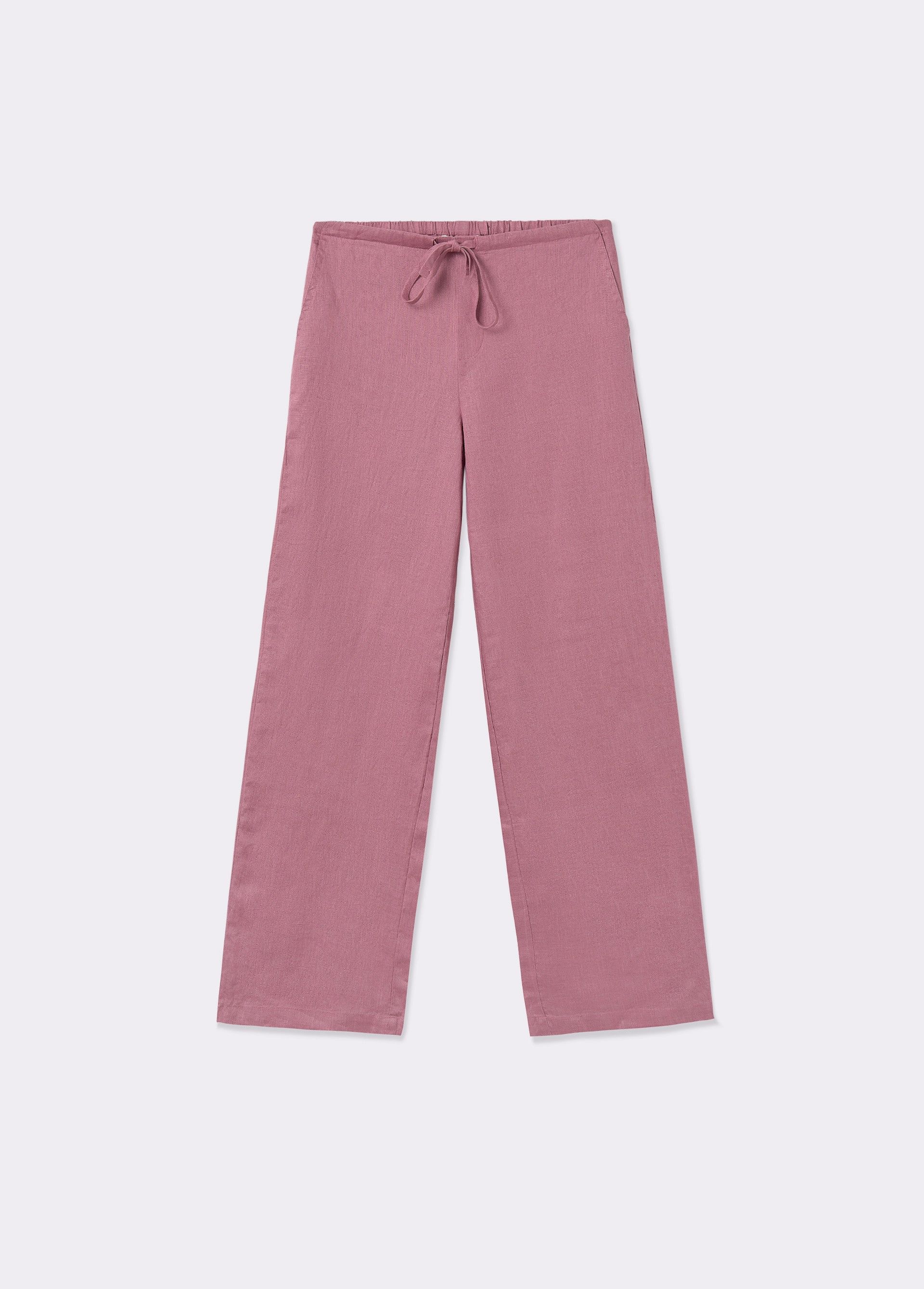 Linen low rise trousers