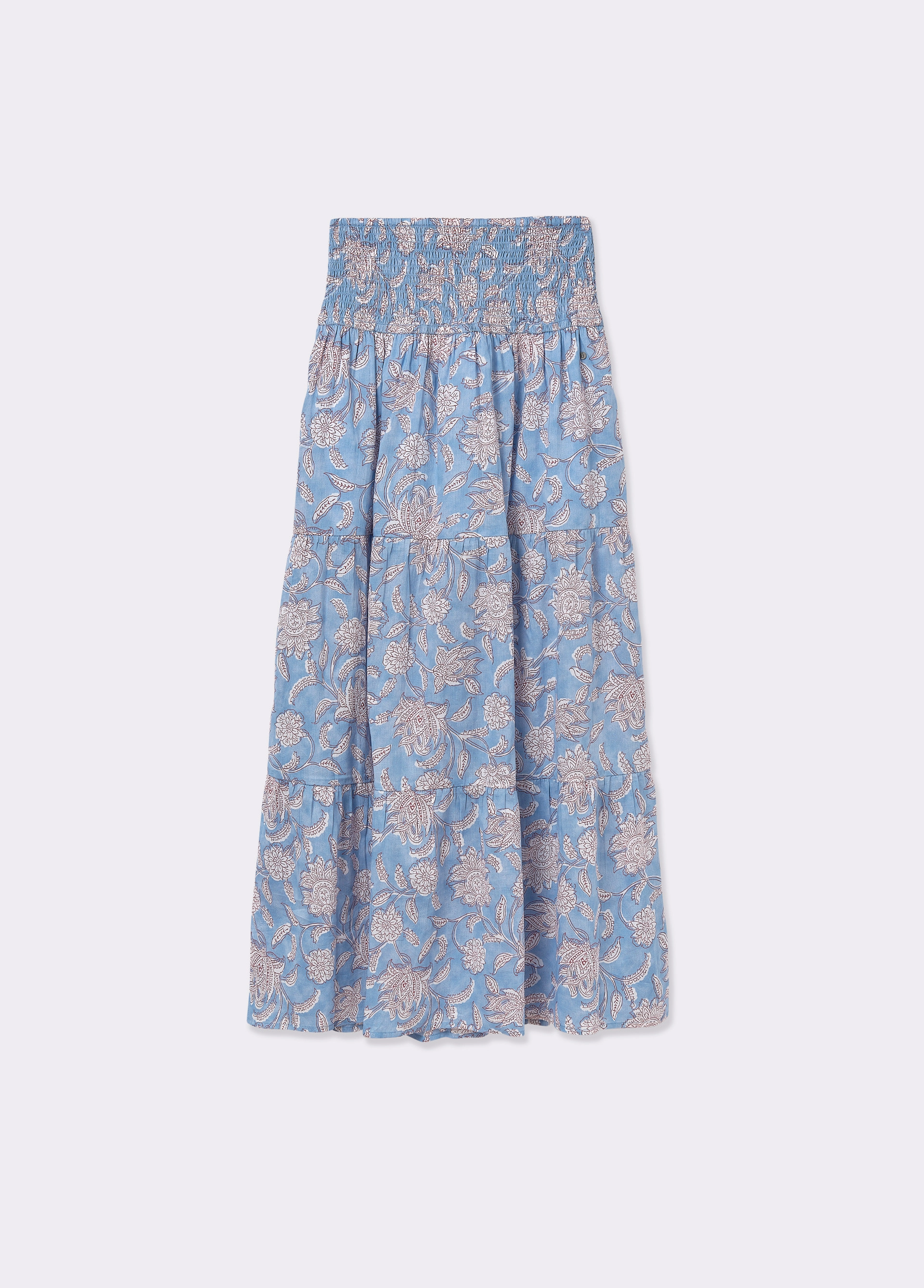 Long smocked skirt