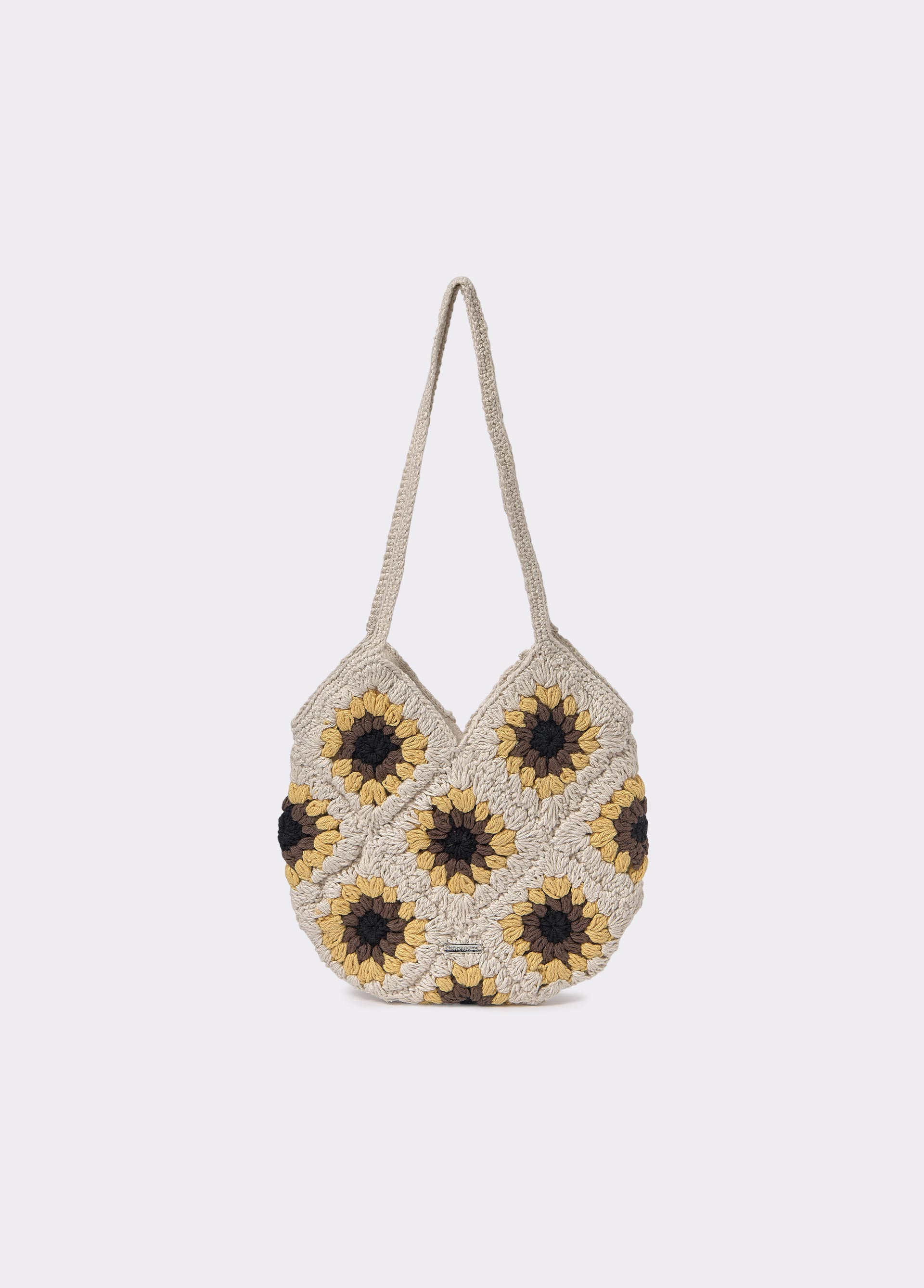 Borsa all'uncinetto margherite