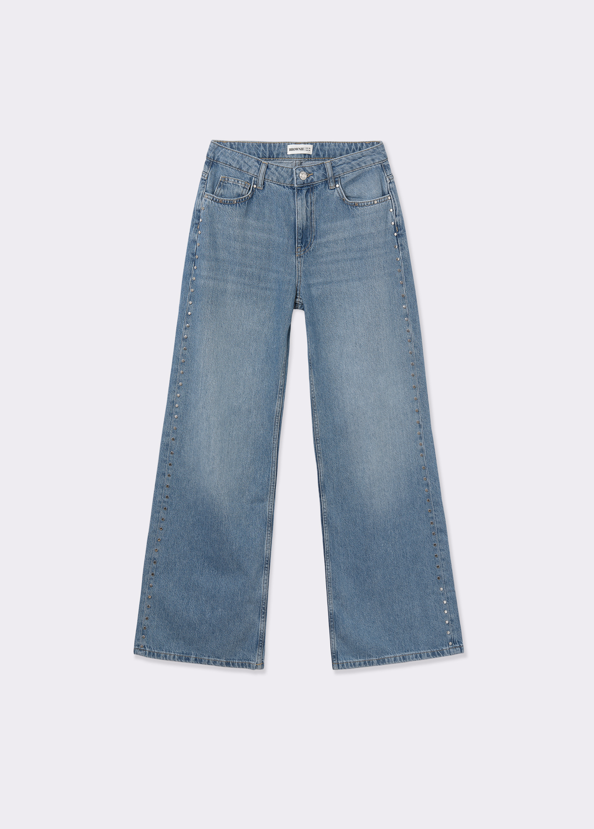 Jeans tachas retas