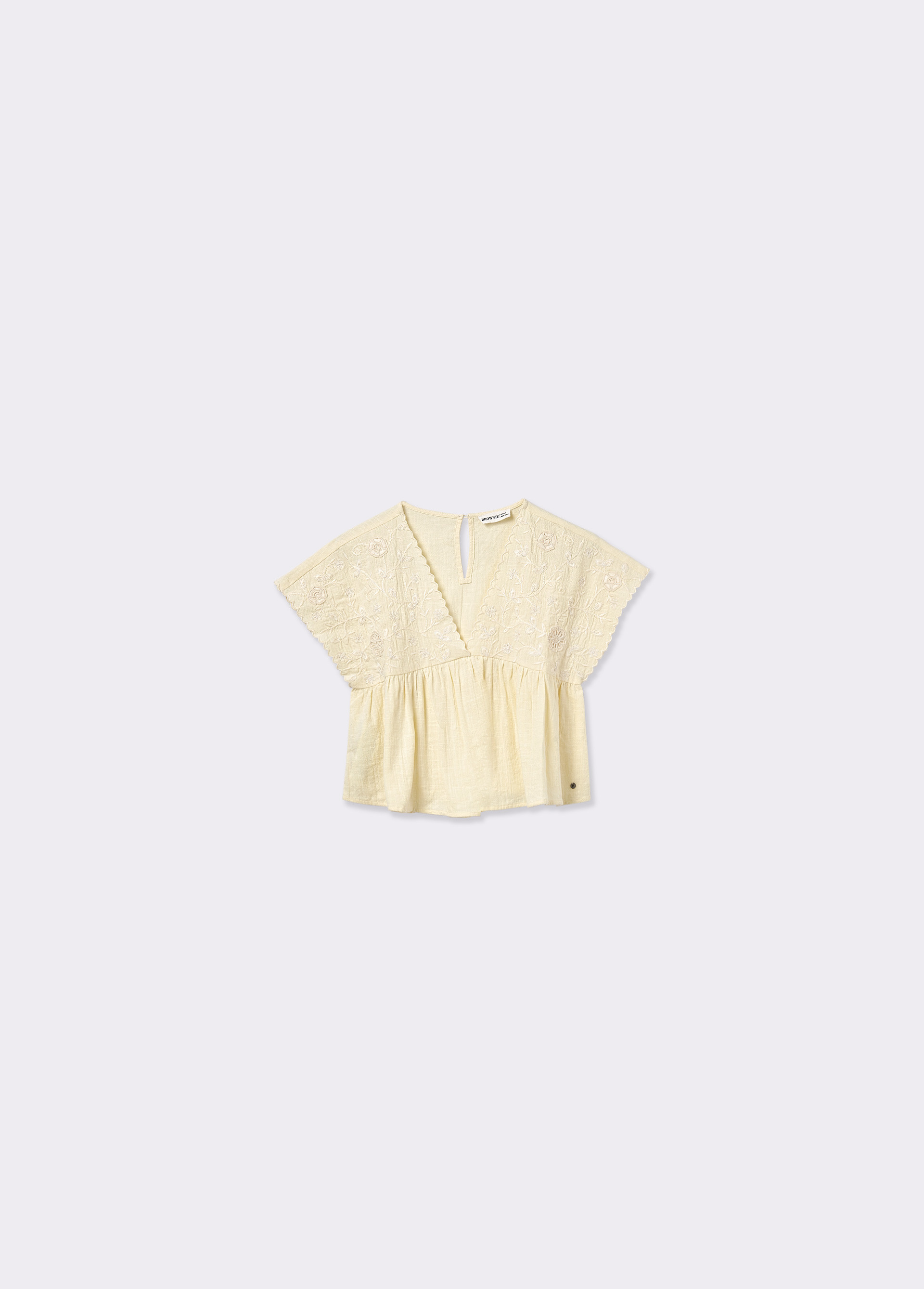 Blusa quadrata ricamata
