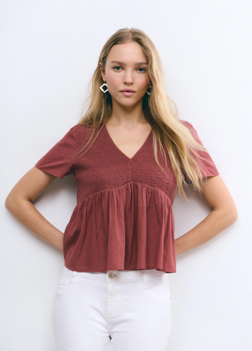 Blouse coton smock