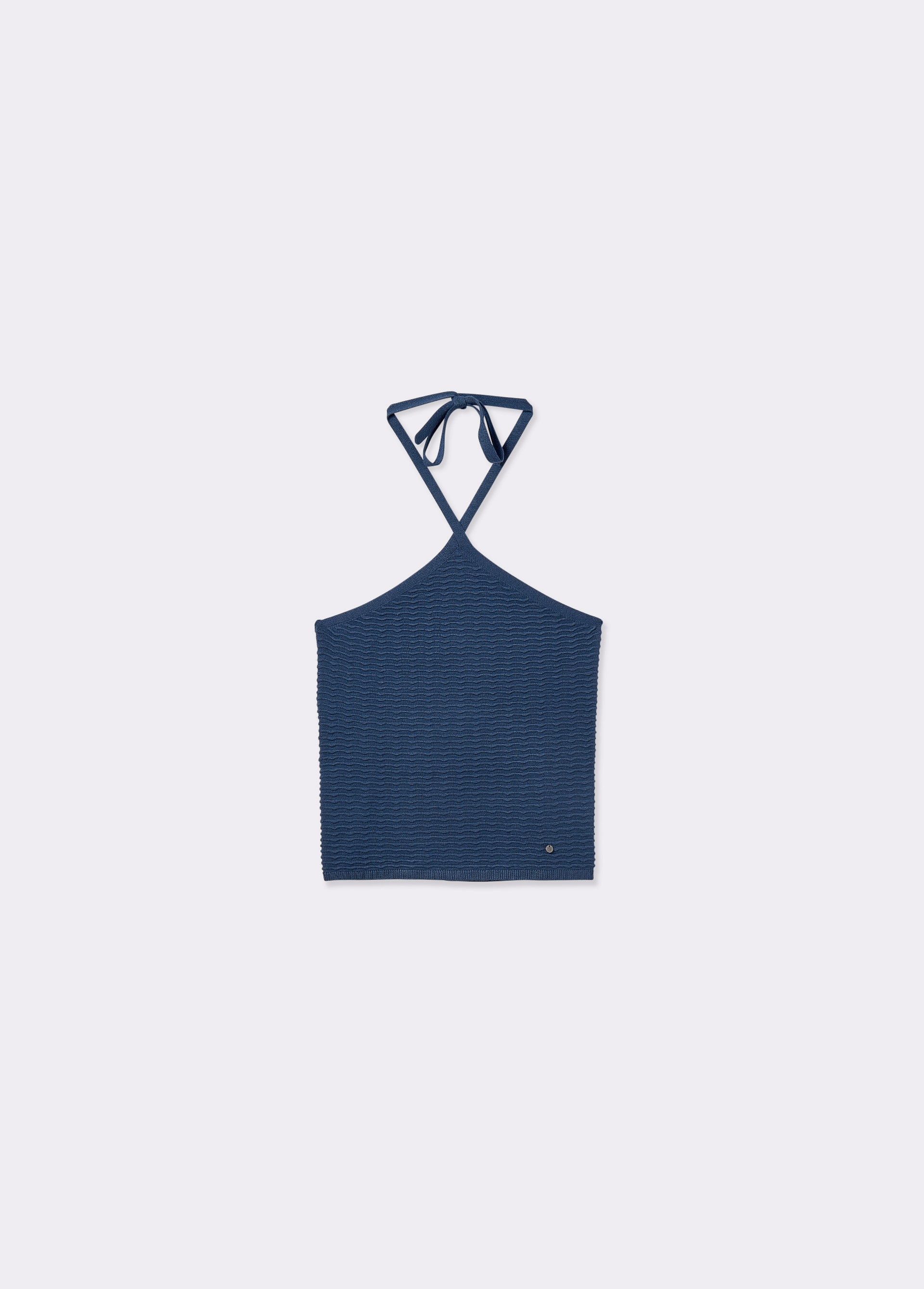 Top in maglia testurizzata