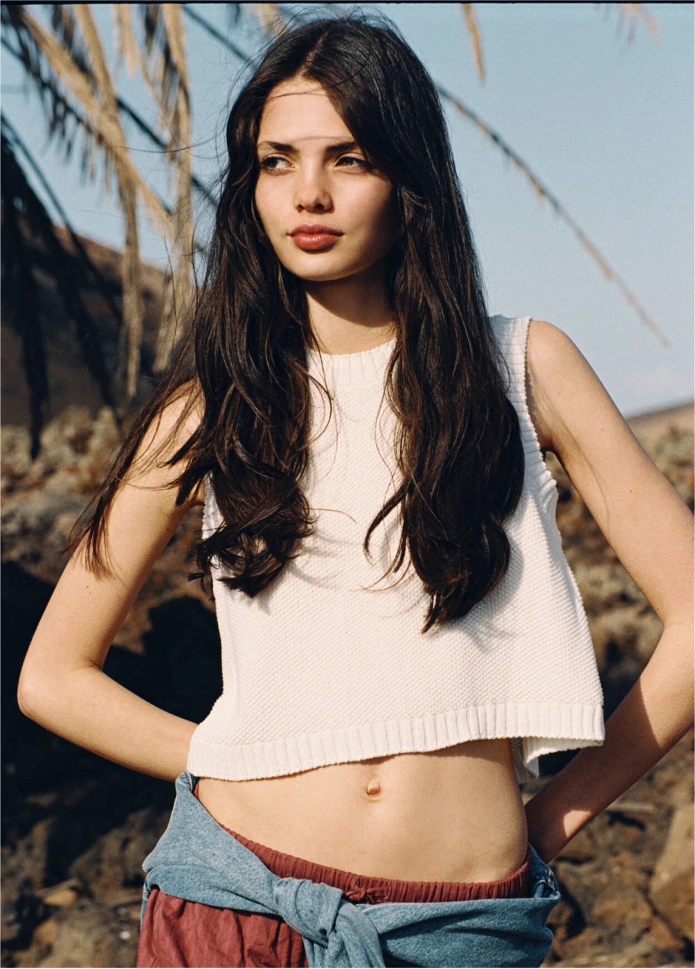 Top in maglia fiocchetti...