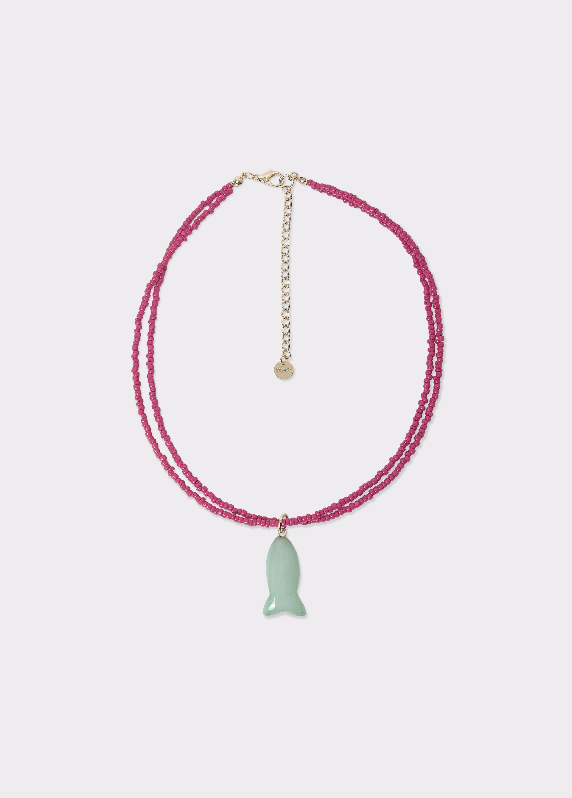Fish beaded necklace