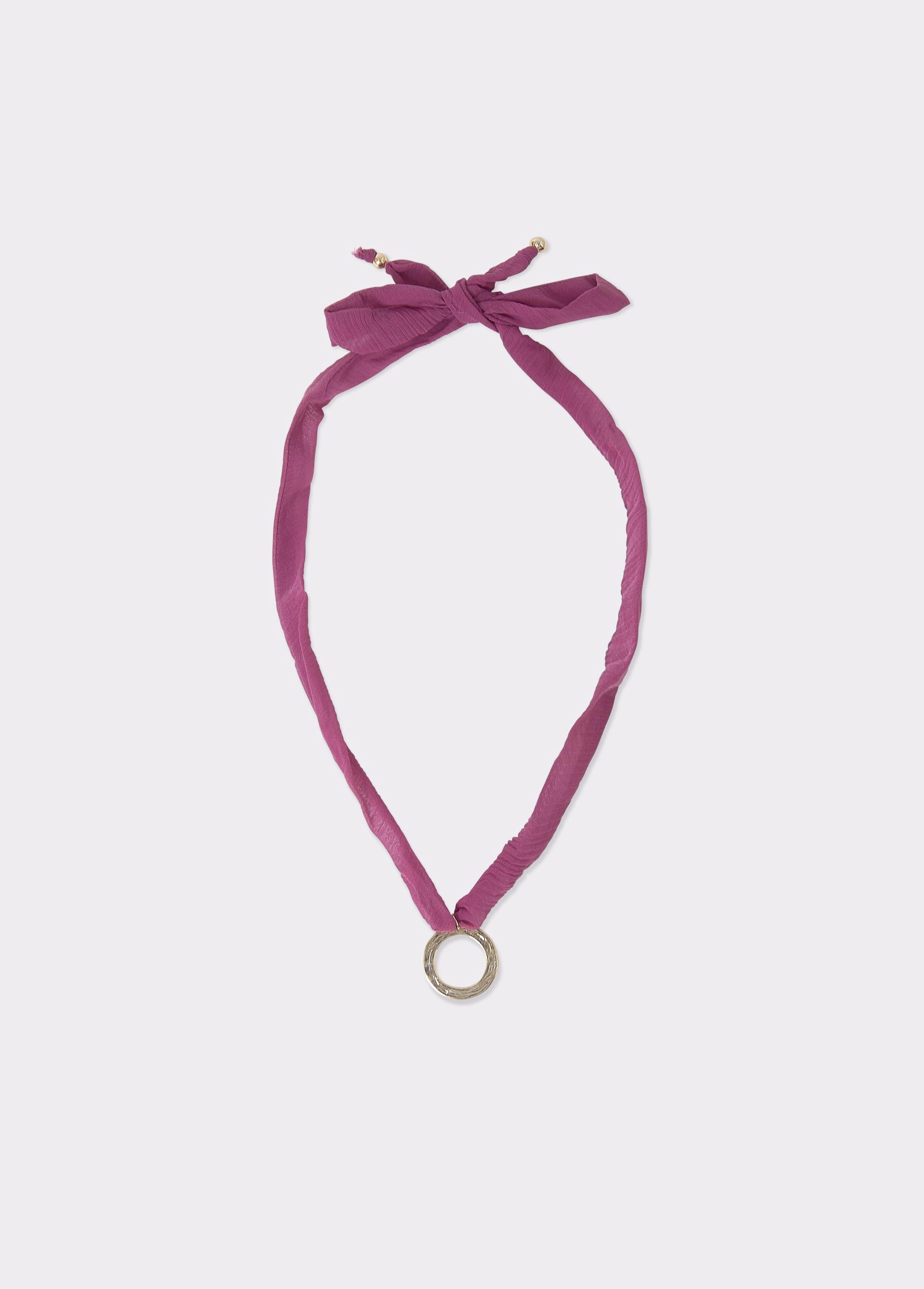 Collier tissu anneau ouvert