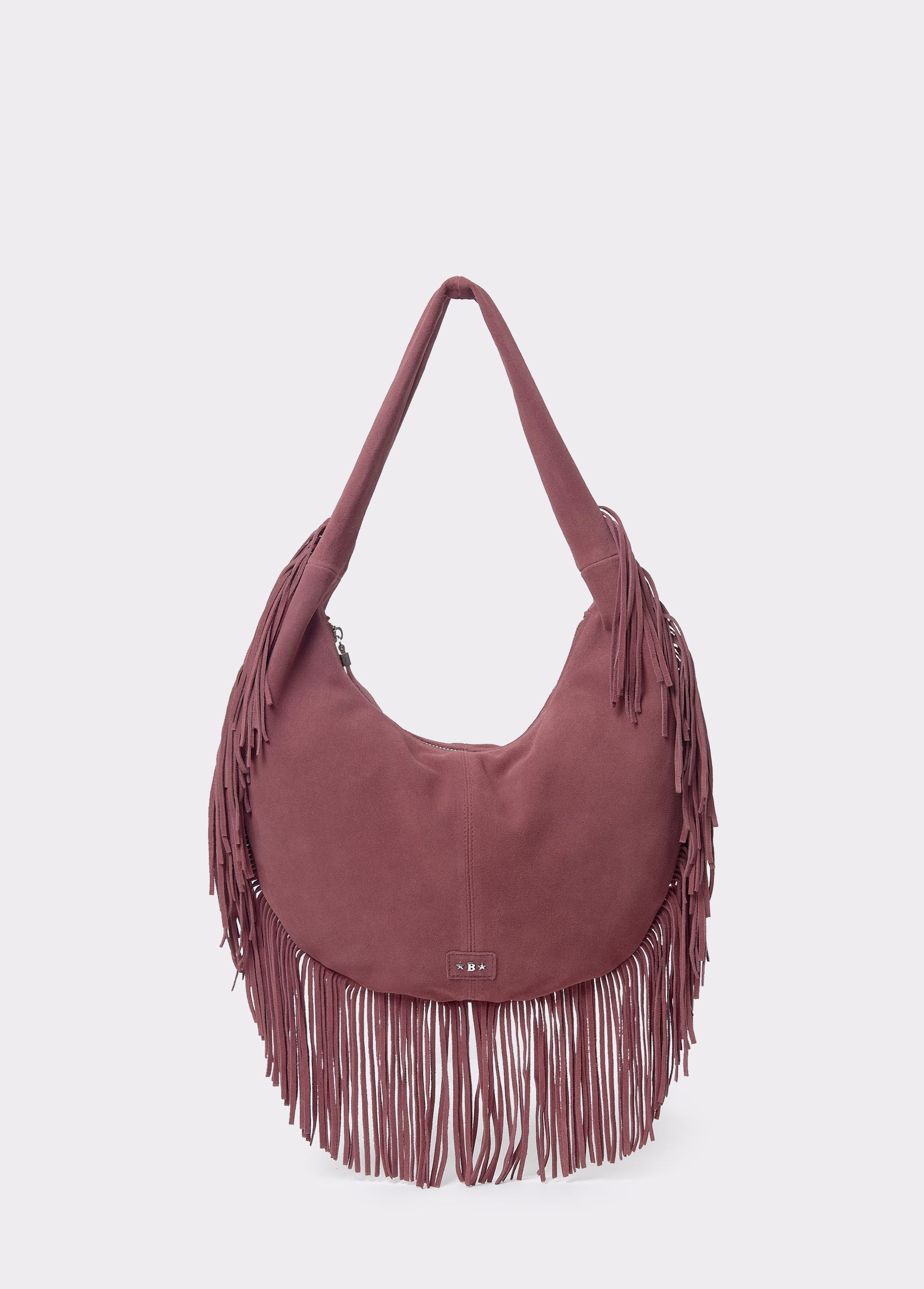 Sac cuir épaule cuir franges