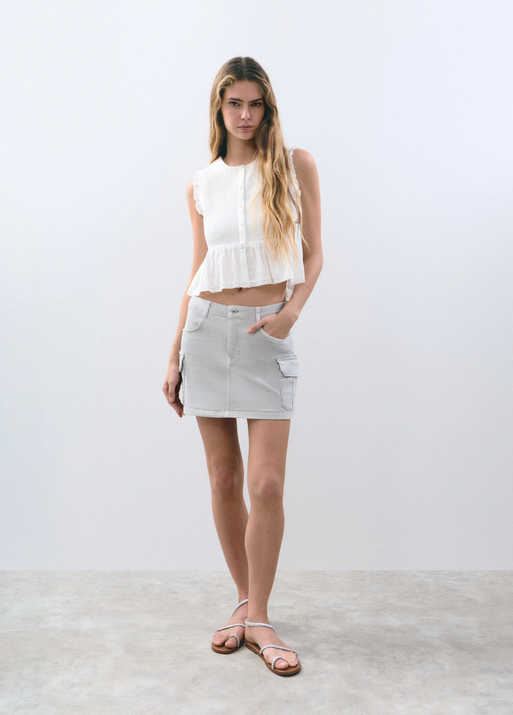Brusa smock quadres