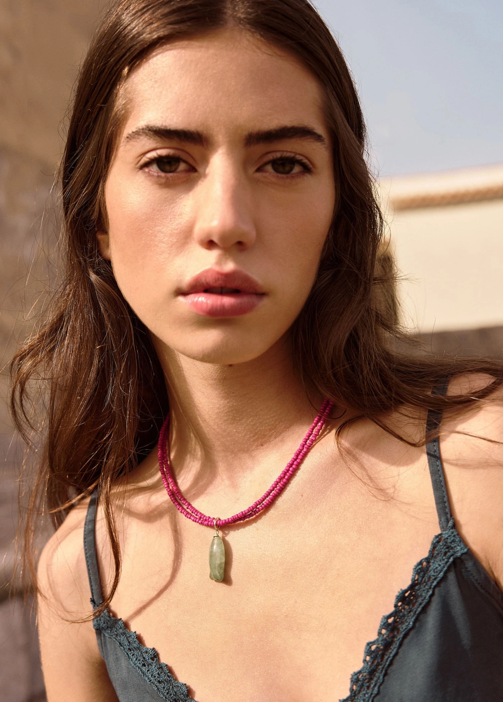 Collar bolitas pez