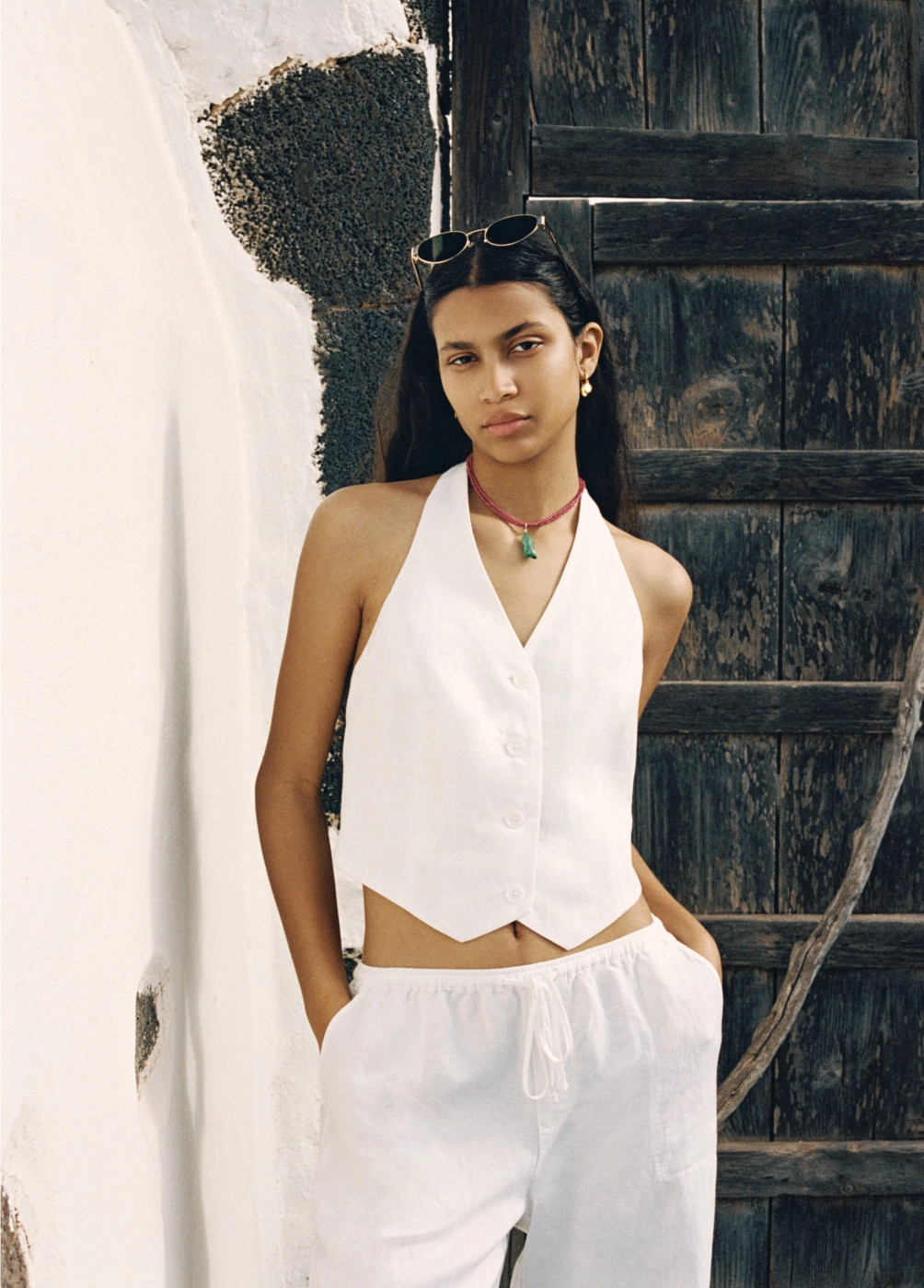 Gilet en lin halter