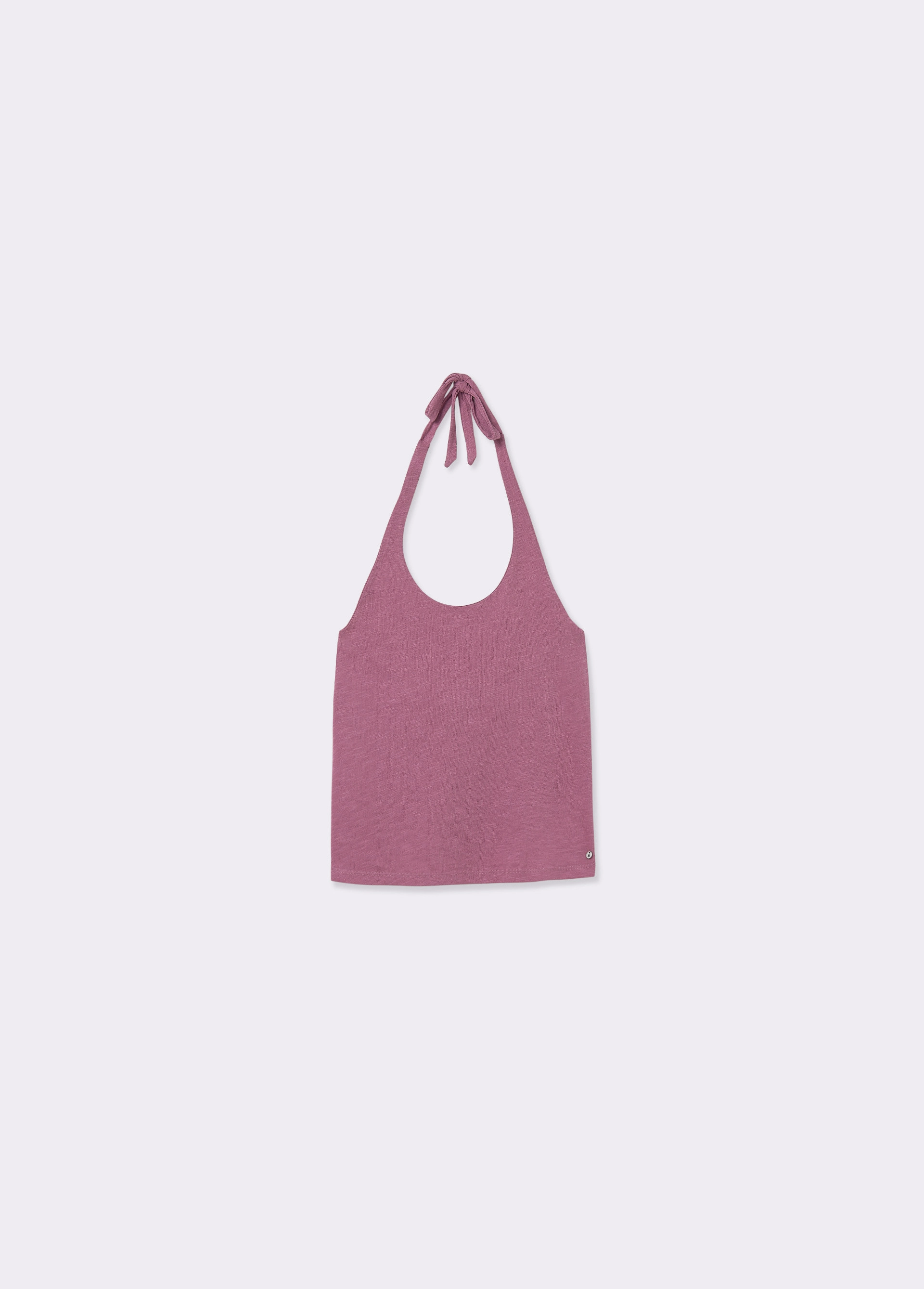 Neckholder-Top Basic Baumwolle