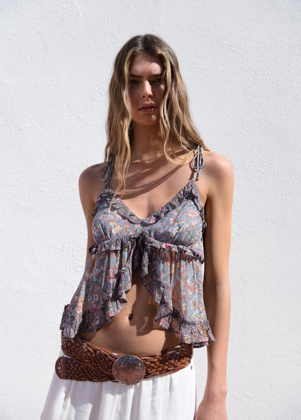 Top estampado flores
