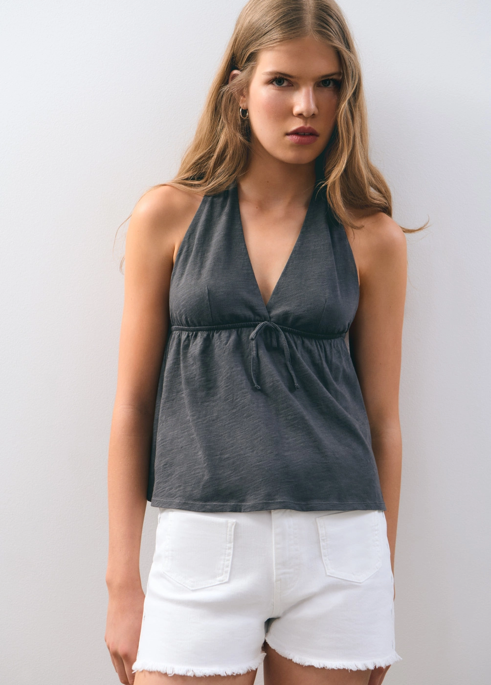 Top halter algodon
