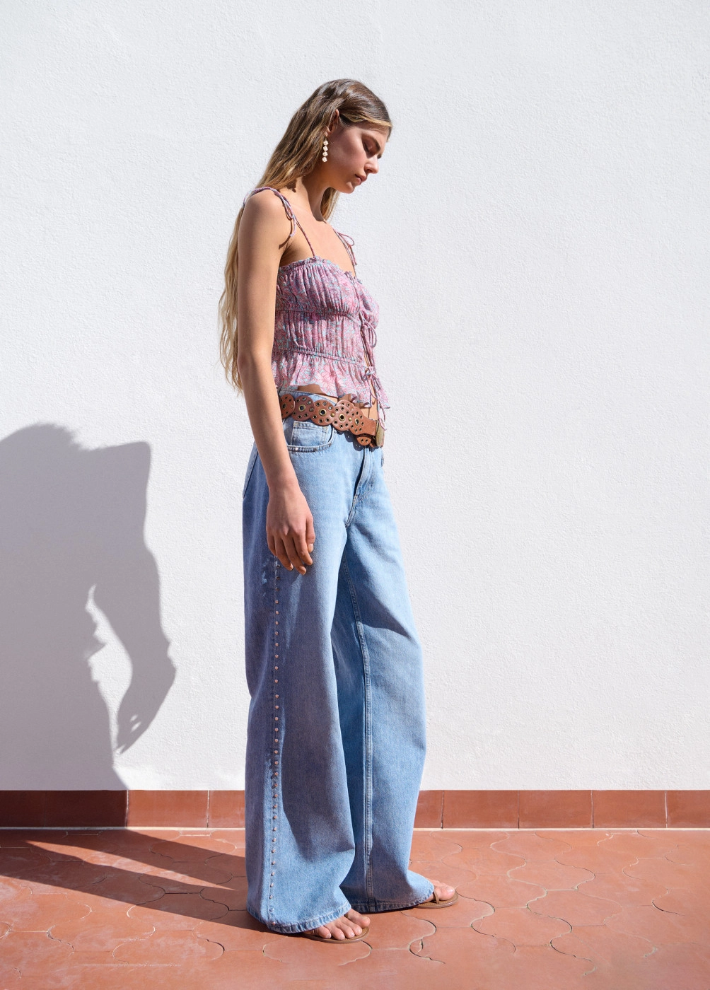 Jeans tachas rectos