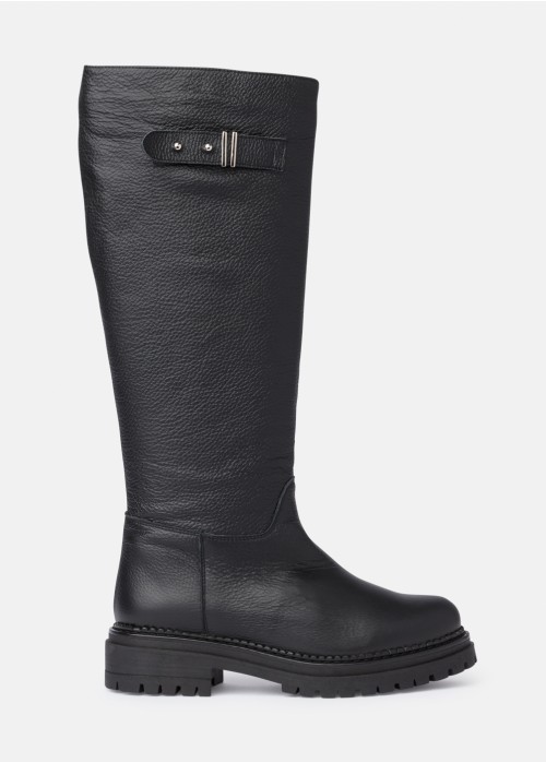 Bota alta piel