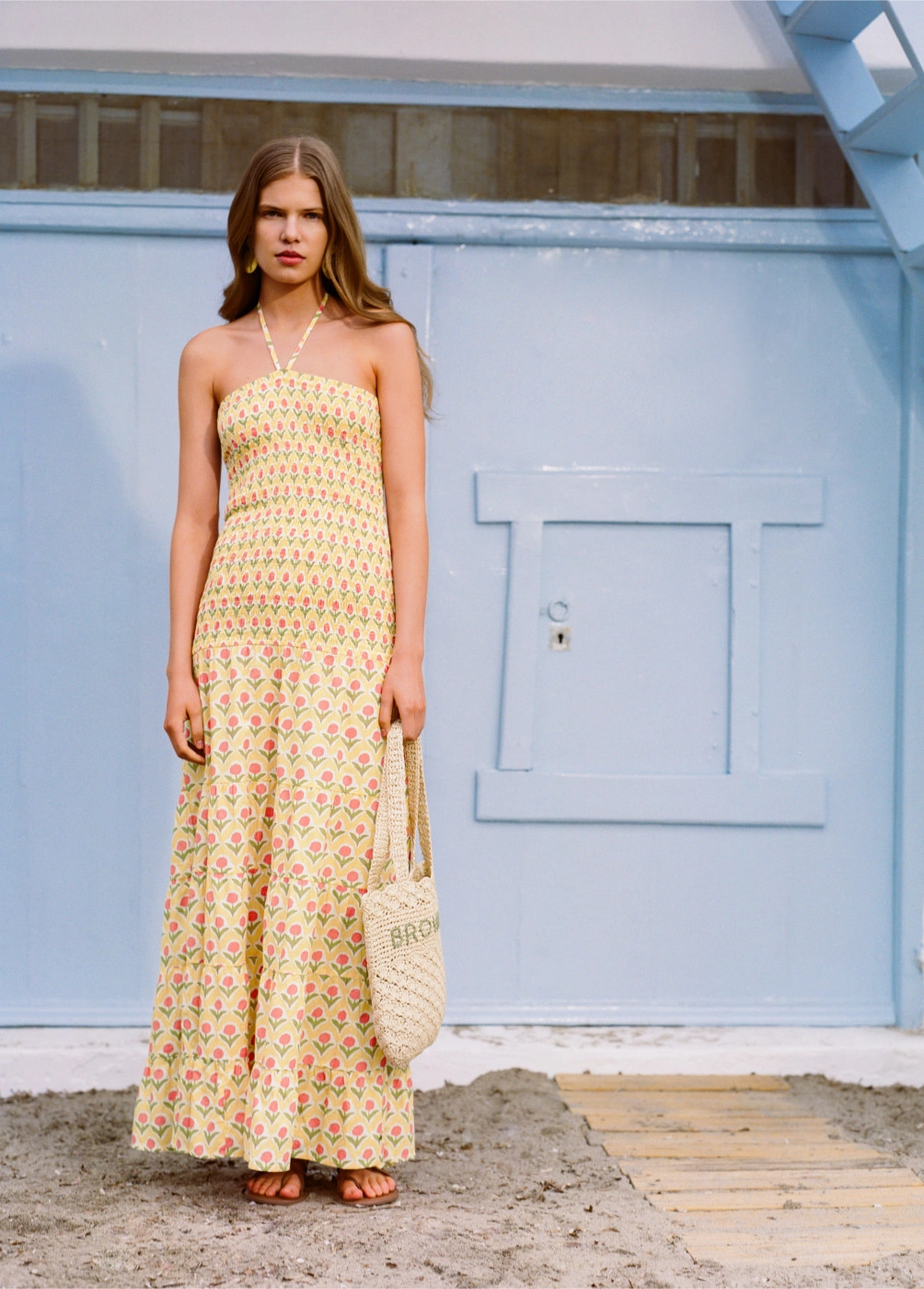 Robe longue élastique imprimé