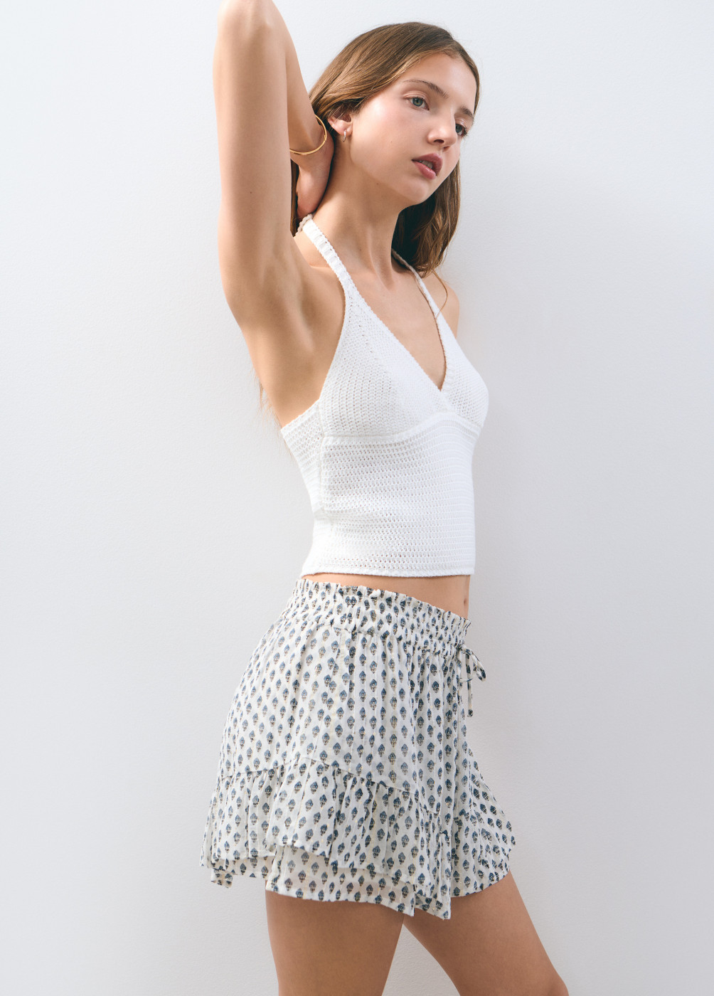Falda estampada con...
