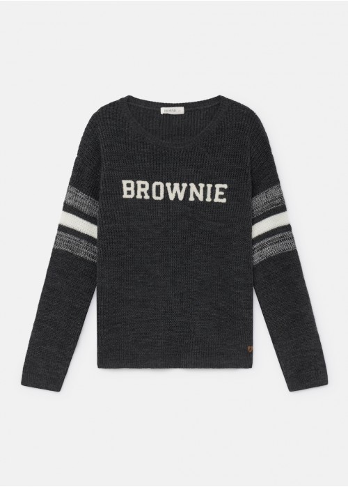 Jersey garnet brownie bordado