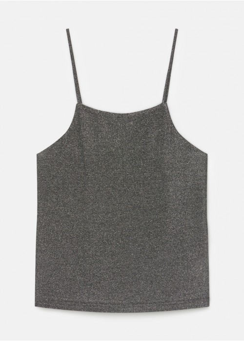 Top metal halter lurex