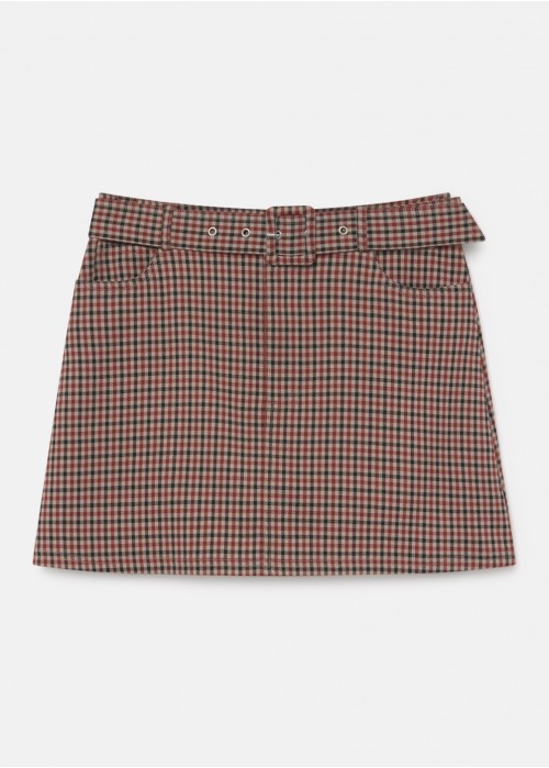 Falda picadilly cuadros cinturon