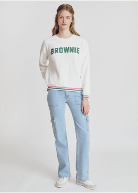 FELPA BROWNIE BOUCLÉ RIGHE