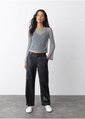 MAGLIONE TRAFORATA FILO METALLIZZATO