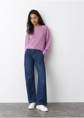 MAGLIONE TRAFORATO SCOLLO ROTONDO