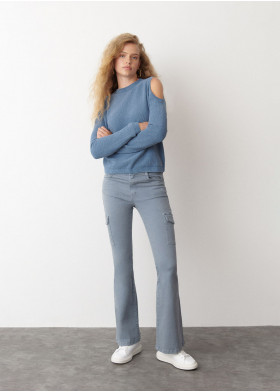 MAGLIONE IN CINIGLIA SPALLE SCOPERTE