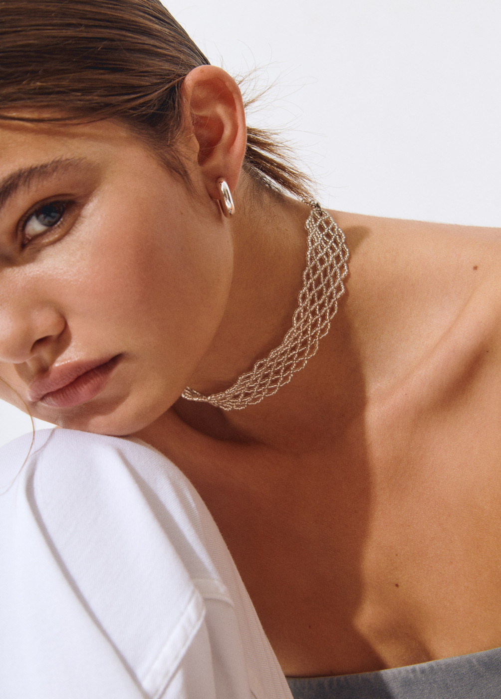 Collana girocollo perline