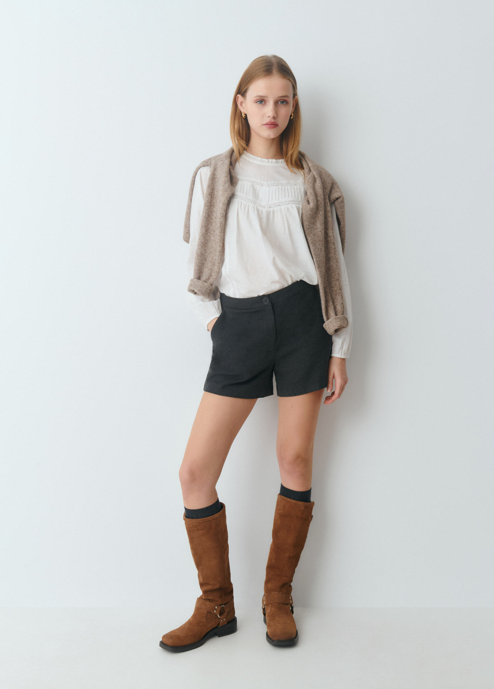 Stivale alto pelle clearance