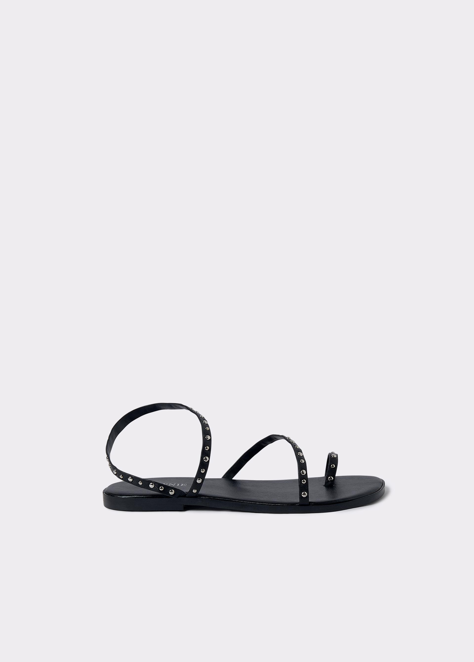 Flat studded sandal