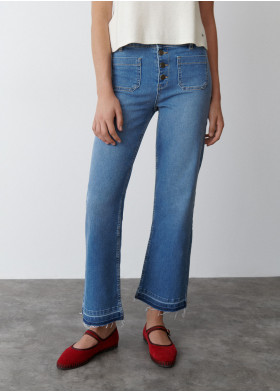 JEANS CULOTTE KNOPEN VOOR