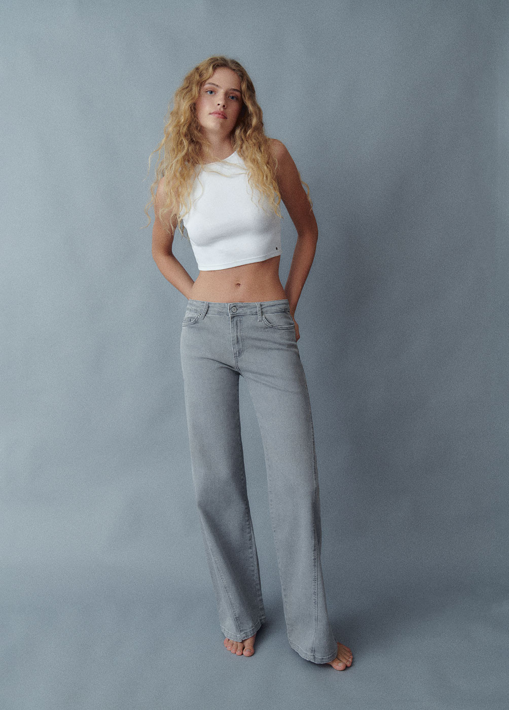 JEANS FLARED ZIJSPLIT